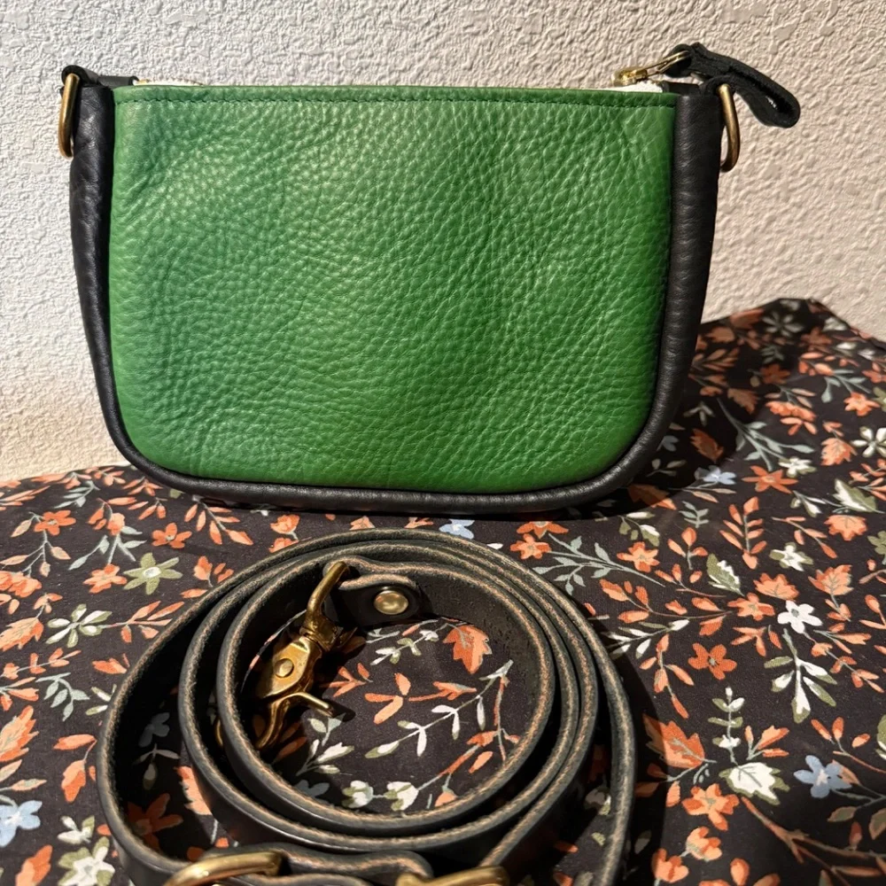KMM Mini Leather Crossbody Pouch W/Strap OOAK - Picture 2 of 8
